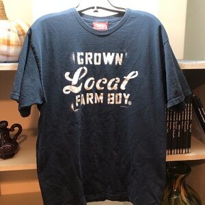 Grown Local Farm Boy Kids Short Sleeve Tee - Blue